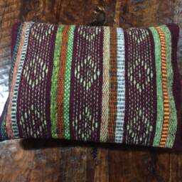 "Zapotec Hand Woven Merino Wool Pillow Sham 14"" X 18" - thumbnail 4