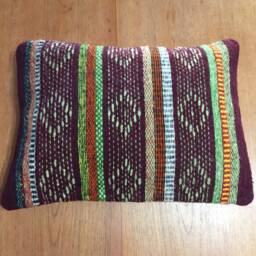 "Zapotec Hand Woven Merino Wool Pillow Sham 14"" X 18" - thumbnail 3