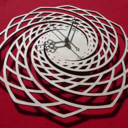 Golden Spiral Wall Clock, Wood, 29 cm - thumbnail 2