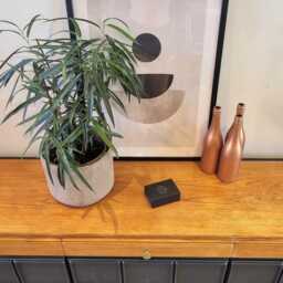 Large Navy Blue Nathan Sideboard With Copper Handles - thumbnail 3