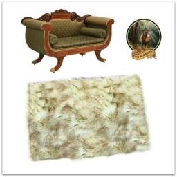 Faux Fur Area Rug - Rectangle Shaggy Soft Brown Or Black Tip Arctic Wolf Off White Background Designer Rugs By Accents Usa - thumbnail 2