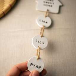 Home Sweet Clay Wall Hanging Personalized Family Tree Sign - thumbnail 2