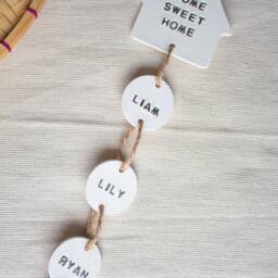 Home Sweet Clay Wall Hanging Personalized Family Tree Sign - thumbnail 3