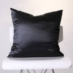 Silky Flower Pillow Cover, Floral Embroidered Pillow, Black Gold Pillow, Home Decor Sofa Cushion Cover - thumbnail 2