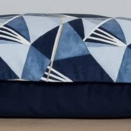 Linwood Omega Prints Gem Blue Onyx & Velvet Cushion Cover 55x35 cm - thumbnail 2