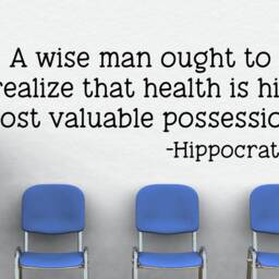 Health Wall Decal - Chiropractor Decor Nutritionist Hippocrates Quote Vinyl - thumbnail 2