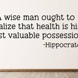 Health Wall Decal - Chiropractor Decor Nutritionist Hippocrates Quote Vinyl - thumbnail 3