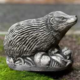 Stone Hedgehog Decor Concrete Garden Animal Sculpture Cute Yard Statue Cement Woodland Ornament Outdoor Wildlife Figurine Yard Art - thumbnail 1