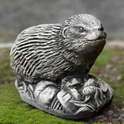 Stone Hedgehog Decor Concrete Garden Animal Sculpture Cute Yard Statue Cement Woodland Ornament Outdoor Wildlife Figurine Yard Art - thumbnail 2