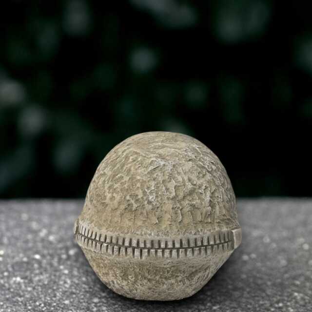Concrete Lock Sphere Sculpture Stone Orb With Padlock Design Symbolic Garden Decoration Handmade Security Ornament Art - image 1