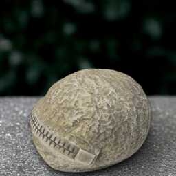 Concrete Lock Sphere Sculpture Stone Orb With Padlock Design Symbolic Garden Decoration Handmade Security Ornament Art - thumbnail 2