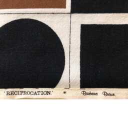 Barbara Brown, Heals, Reciprocation. Brown & Black, Early 60S, Barkcloth Cotton Cushion Cover, Throw Pillow Homeware Decor - thumbnail 2