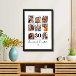 30Th Birthday Photo Print Frame, Gift, Collage, Print, Collage For Friend, Friend Art - thumbnail 3