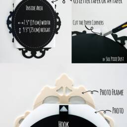 Modern Rococo Blue Photo Frame - Oval Baroque Picture - thumbnail 2