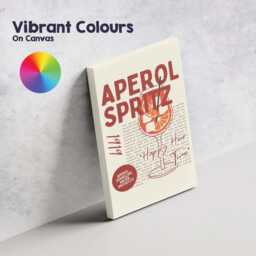 Retro Aperol Spritz Cocktail Typography Kitchen Canvas Wall Art Print Decor Picture Ready To Hang - thumbnail 4