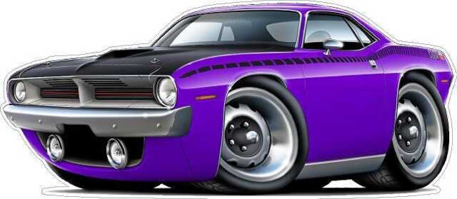 1970 Plymouth Cuda Aar Wall Decal Classic Hot Rod Car Photo - image 1