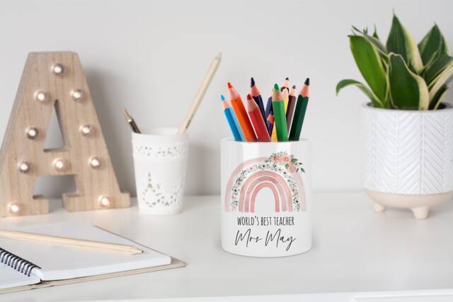 Personalised Teacher Pencil Holder, Gifts, Graduation Gift, Thank You Teacher, Teaching Assistant Nursery Worker Gift - image 1