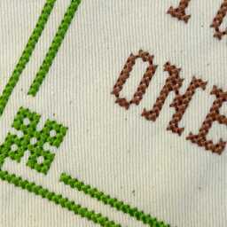 Custom Embroidered Cross Stitch Banner, Handmade Quote Wall Hanging - thumbnail 3