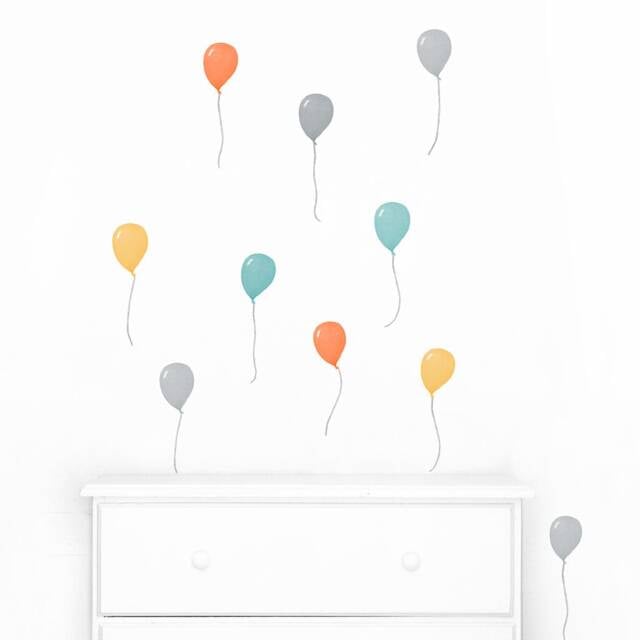Balloons 10 Count - Neutral Peel-And-stick Wall Decals Mej - image 1
