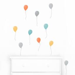 Balloons 10 Count - Neutral Peel-And-stick Wall Decals Mej