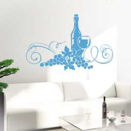 Wall Vinyl Decal Wine Vine Restaurant Kitchen Bar Cool Decor 1916Di - thumbnail 3