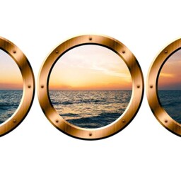 Cruise Window Decal Ocean View Wall Decor Porthole Vinyl Stickers - Vwaq Spw25 - thumbnail 4