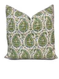 Brunshwig & Fils Rougier Green Cushion Cover Pillow Double Sided Indoor/Outdoor - thumbnail 1