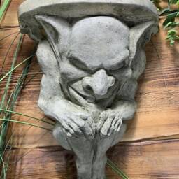 stone Garden Large Gargoyle Gothic Wall Hanging Sconce Shelf Plaque Ornament - thumbnail 2