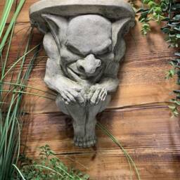 stone Garden Large Gargoyle Gothic Wall Hanging Sconce Shelf Plaque Ornament - thumbnail 3