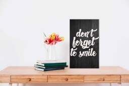 Don't Forget To Smile Wood Wall Art Home Farmhouse Bedroom Decor Large Unique Modern New Gift - thumbnail 1