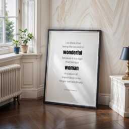 I Do Think That Being The Second Is Wonderful Print - Ruth Bader Ginsburg Feminist Quote Inspirational Wall Art Poster Unframed - thumbnail 2