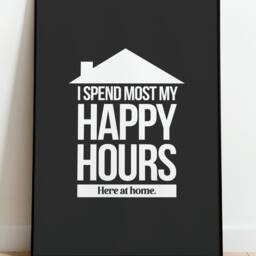 I Spend Most My Happy Hours Here At Home Luke Combs Inspired Contemporary Wall Art Prints, Posters. Frames Not Included - thumbnail 3