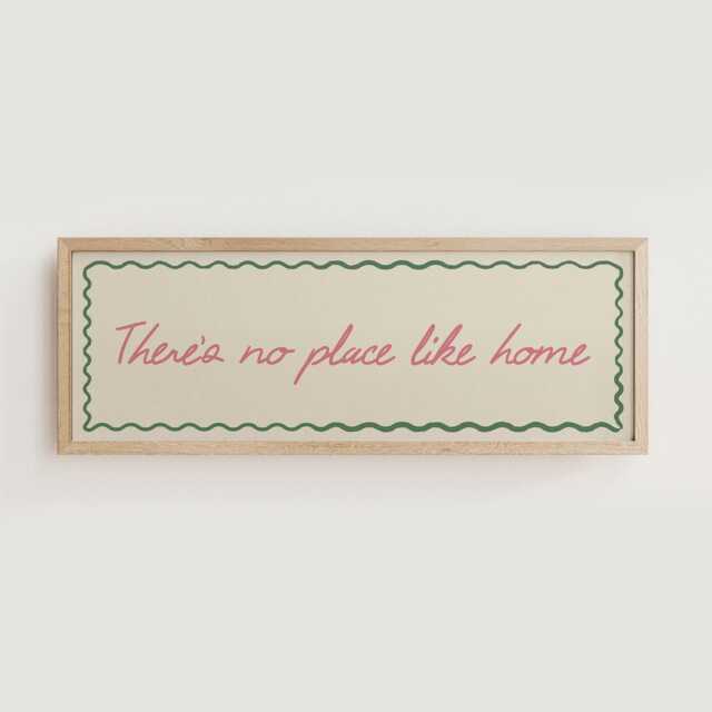 There's No Place Like Home Print, Hallway Above Door Horizontal Panoramic Print Wide Unframed - image 1