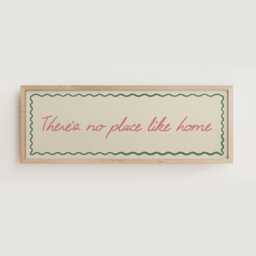 There's No Place Like Home Print, Hallway Above Door Horizontal Panoramic Print Wide Unframed - thumbnail 1