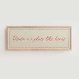There's No Place Like Home Print, Hallway Above Door Horizontal Panoramic Print Wide Unframed - thumbnail 3