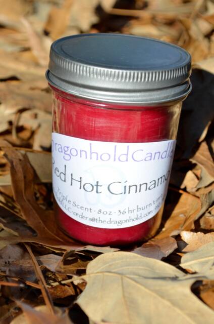 Dragons Breath 8Oz Hand Poured Candle, Soy-Paraffin, Triple Scented
