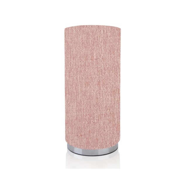 Oslo Pink Fabric Pad Lamp, Chrome Base, Handmade in UK - image 1