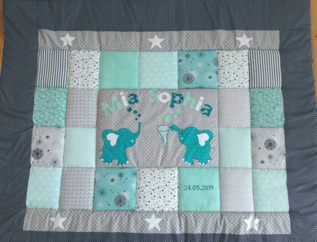 Baby Blanket, Quilt, Patchwork Crawling Children's Blanket. Changes At No Extra Charge - image 1