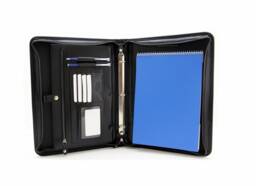 Leather Ring Binder, Leather Padfolio Black, Portfolio , Business Gift, Document Holder