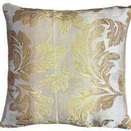 Yellow Gold Cushion Cover Colefax & Fowler Fabric Clarendon Silk Blend Floral Woven - thumbnail 3
