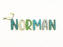 Wooden Name Sign, Nursery Wall Decor, Personalized Letters - thumbnail 1