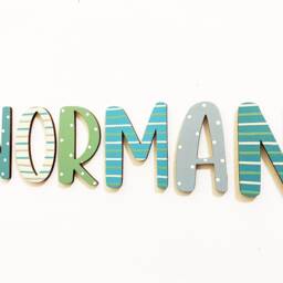 Wooden Name Sign, Nursery Wall Decor, Personalized Letters - thumbnail 2