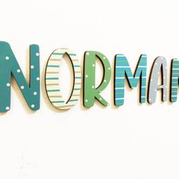 Wooden Name Sign, Nursery Wall Decor, Personalized Letters - thumbnail 3