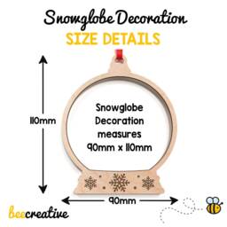 Uncle Auntie Christmas Gift - Personalised Snowglobe Decoration For Godfather Dad From Niece Nephew With Red Bag - thumbnail 2