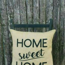 Home Sweet Throw Pillow Decorative Farmhouse Burlap Pillows - thumbnail 3