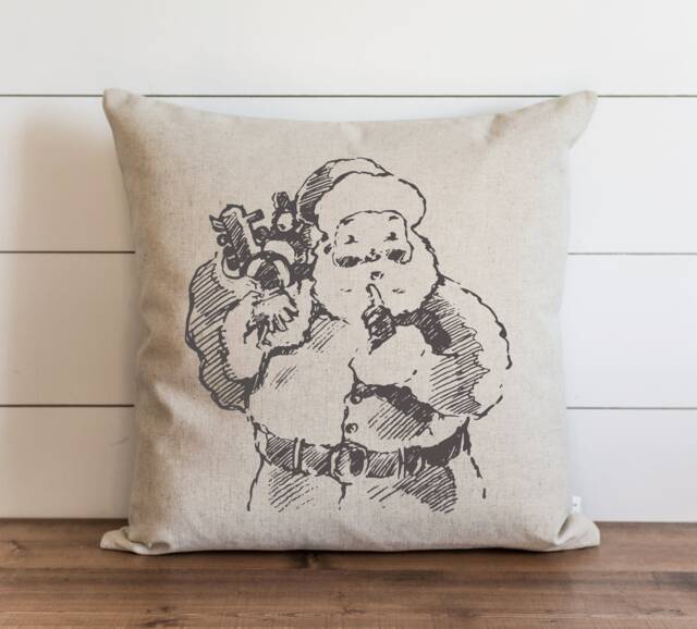 Christmas Pillow Cover // Santa {style 3} Farmhouse Decor Covers Throw - image 1