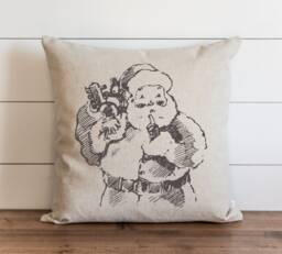 Christmas Pillow Cover // Santa {style 3} Farmhouse Decor Covers Throw - thumbnail 1