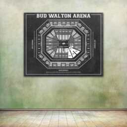 Bud Walton Arena Seating Chart Vintage Print Photo, Matte, Or Canvas - thumbnail 1