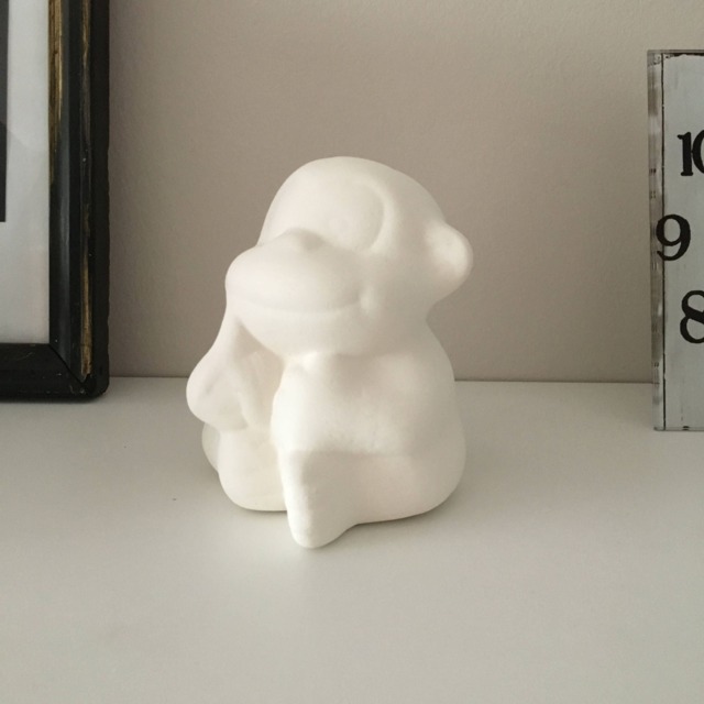 Ceramic Cash Box, Monkey With Banana, Ready To Paint, Money Storage, Coin Bank, Storage For Coins, Bisque, Gifts Kids - image 1