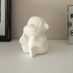 Ceramic Cash Box, Monkey With Banana, Ready To Paint, Money Storage, Coin Bank, Storage For Coins, Bisque, Gifts Kids - thumbnail 1